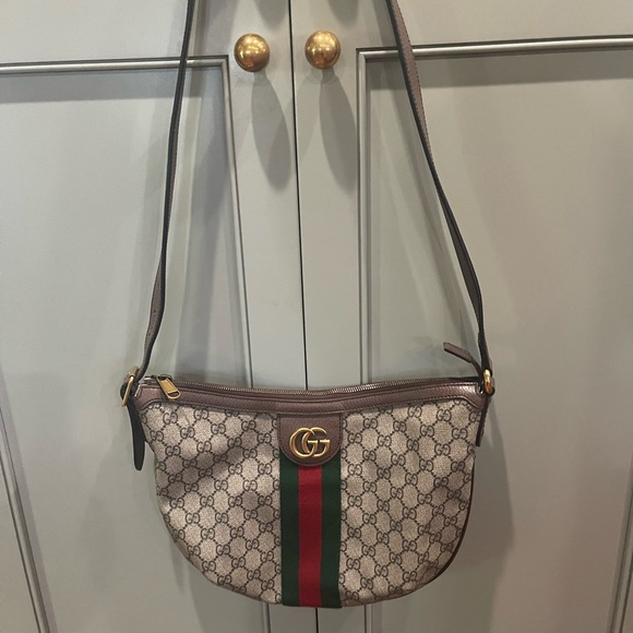 Authentic Gucci Ophidia half moon monogram small hobo - Picture 1 of 11